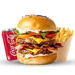 Double Beef Burger Meal 